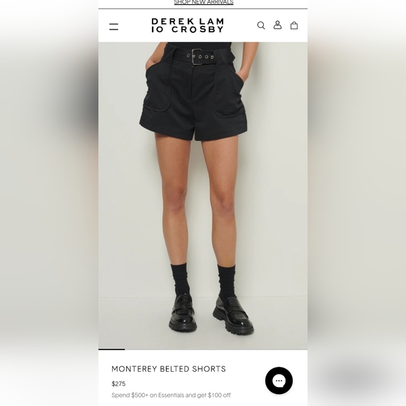 Derek Lam Monterey Belted Shorts - Picture 9 of 9